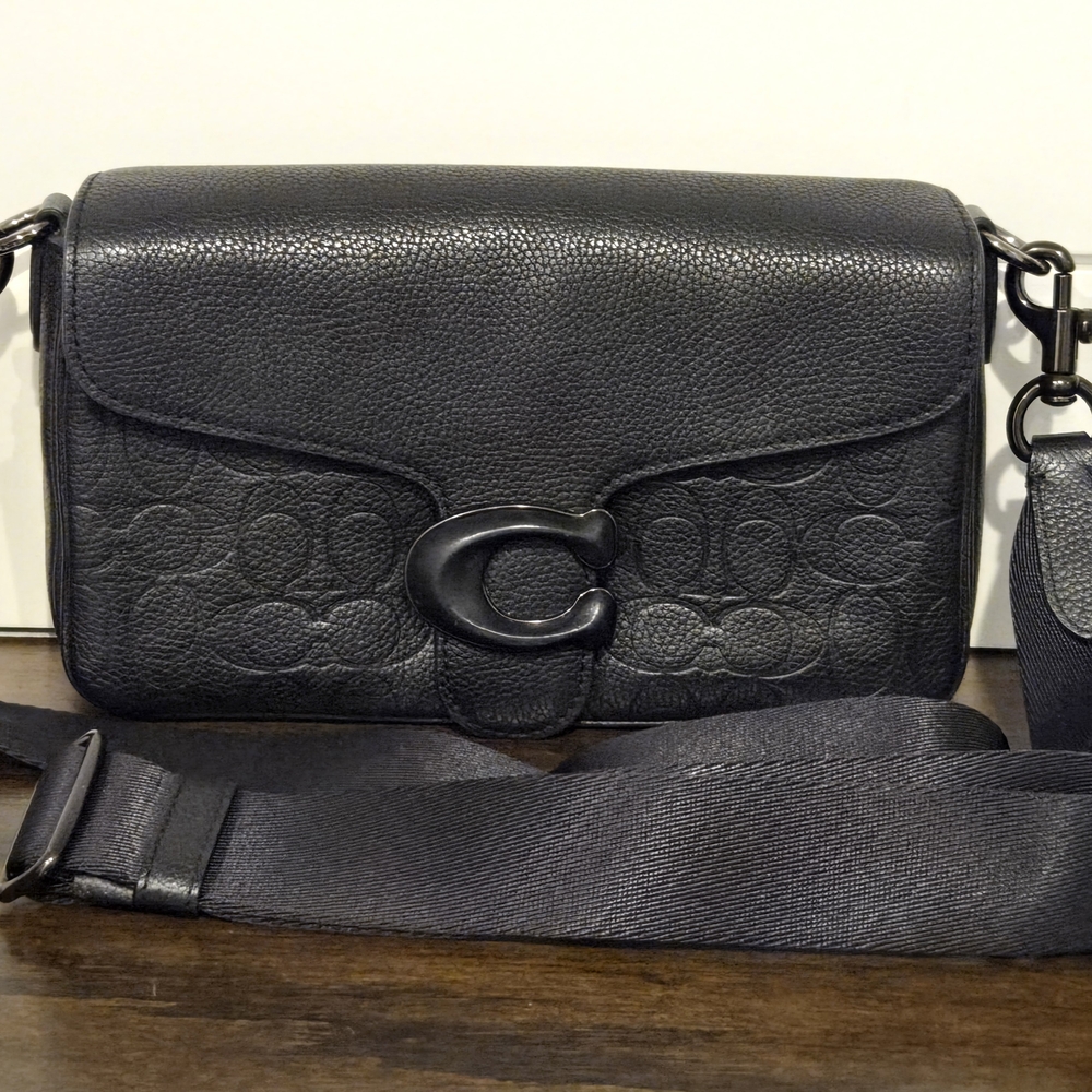 Coach Black Crossbody Bag with Signature Monogram